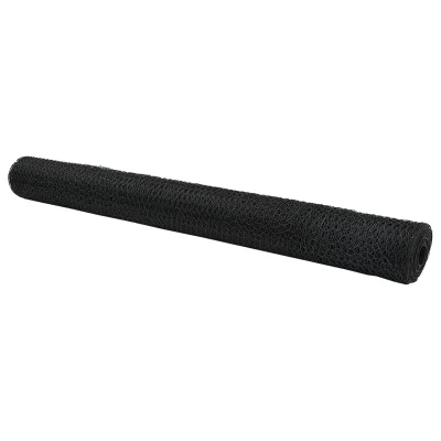vidaXL Heksagonalna ograja Siva 1.4x50 m Jeklo