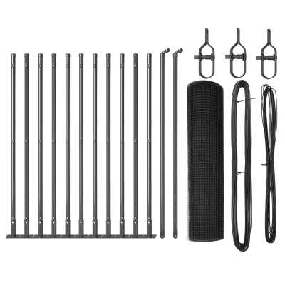 vidaXL sivi set ograjnih stebričkov Set 2 Siva Kovina 25 x 0.5 m Trdna