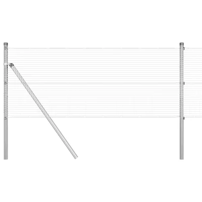 vidaXL Komplet ograjnih stebrov Set 2 Pocinkano jeklo 25 x 0.5 m