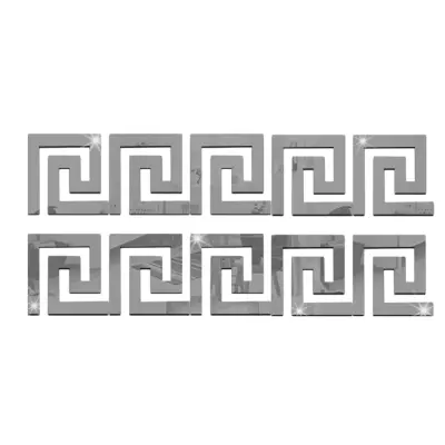 Elegantne 3D stenske nalepke z ogledalom (10 kosov) | GLOROB srebrna
