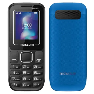 MAXCOM MM135 LIGHT MOBILNI TELEFON ČRNO MODER ZA STAREJŠE