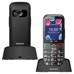 GSM MOBILNI TELEFON MAXCOM MM724 BLACK/BLACK ZA STAREJŠE, VELIKE GUMBKE