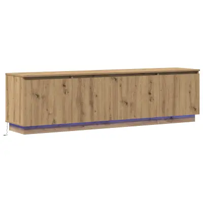 vidaXL TV omarica z LED umetni hrast 180x38x49 cm inženirski les