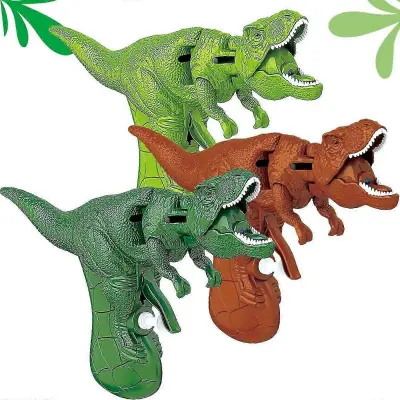 Otroška vodna pištola dinozaver, otroška vodna pištola za 3-5 let, otroška majhna vodna pištola, z možnostjo odpiranja in zapiranja ust (komplet treh)
