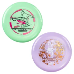 Wham-O Frisbee Freestyle Disc 160 g, 26.67 cm, trpežen in prožen PE za plažo na prostem, družinska zabava -2 pakiranja