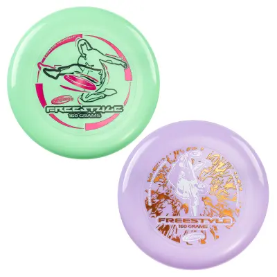 Wham-O Frisbee Freestyle Disc 160 g, 26.67 cm, trpežen in prožen PE za plažo na prostem, družinska zabava -2 pakiranja