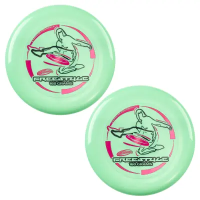 Wham-O Frisbee Freestyle Disc 160 g, 26.67 cm, trpežen in prožen PE za plažo na prostem, družinska zabava -2 pakiranja