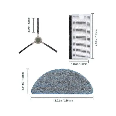Hepa filter s stransko krtačo, združljiv z dodatki za sesalnike M200 M201 M501 T700