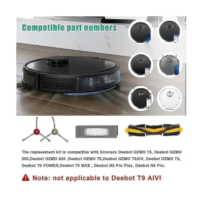 Za Debot Ozmo T8 / T8 / T8 Max Debot N8 / N8 Plus / N8 Pro Rezervni deli Glavna stranska krtača Hepa filter