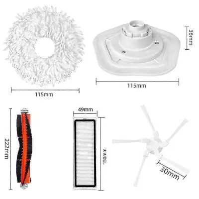 Deli filtra Hepa za Bot W10 W10 Pro robotski sesalnik Glavna stranska krtača Krpa za brisanje Nadomestna blazinica