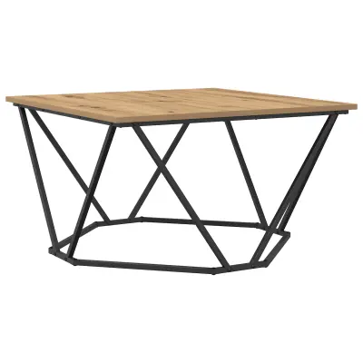 vidaXL Klubska miza Hrast 80x80x45 cm umetni les