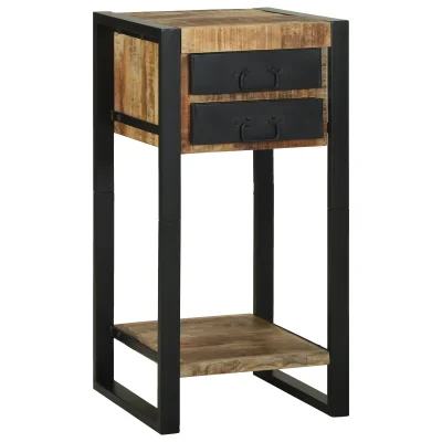 vidaXL Stojalo za telefon 40x40x80 cm Trden grob les mango