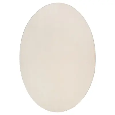 vidaXL Preproga "HUARTE" Bež 160x230 cm Ovalna