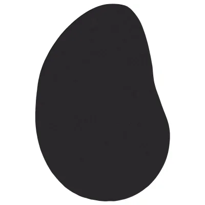 vidaXL Ovalna Preproga Črna 100x200 cm Poliester Protizdrsna