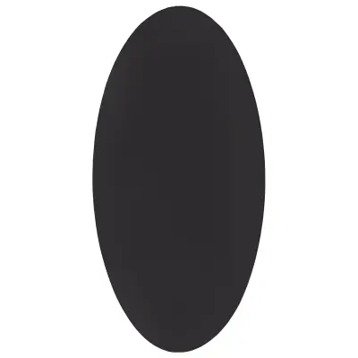 vidaXL Preproga 'HUARTE' Črna 100x200 cm Ovalna