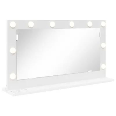 vidaXL Ogledalo s LED lučmi Bele 80x45x18 cm