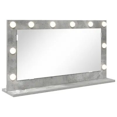 vidaXL Ogledalo za ličila Betonsko sivo Beton 80 x 45 x 18 cm Ogledalo