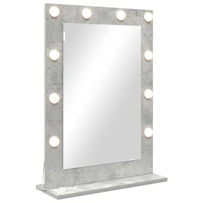 VidaXL ogledalo za ličila Betonsko sivo Beton 70 x 50 x 18 cm Ogledalo