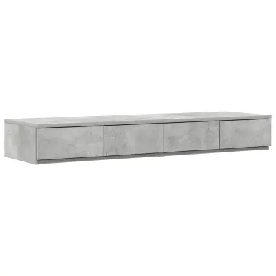 vidaXL Predali za posteljo Betonsko siva 120x36.5x16.5 cm Umetno les