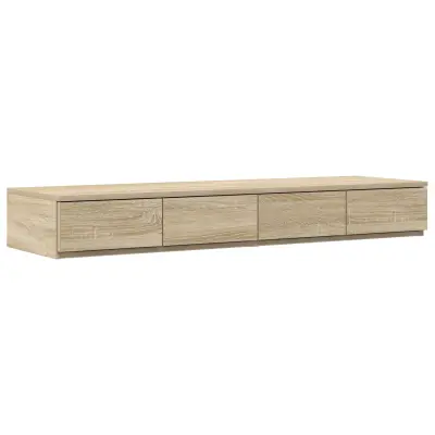 vidaXL Nočne omarice s predali iz sonomskega hrasta 120x36.5x16.5 cm inženirski les