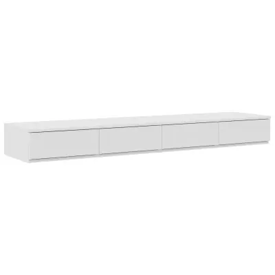 vidaXL Predali za posteljo Bela 160x36.5x16.5 cm iz umetnega lesa