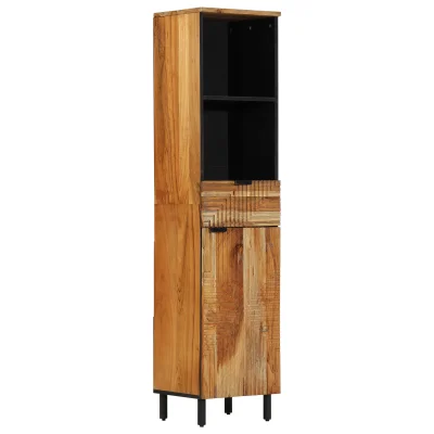 vidaXL Kabinet za kopalnico 38x33x160 cm Trden akacijev les