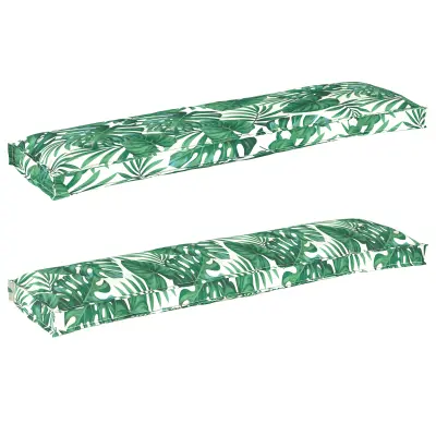 vidaXL Blazine za palete, 2 kosa, Listnat vzorec, 150x40x8 cm, Oxford tkanina