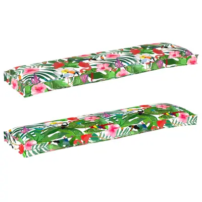 vidaXL Blazine za klop 2 kosa Tropska džungla 150x40x8 cm Oxford tkanina