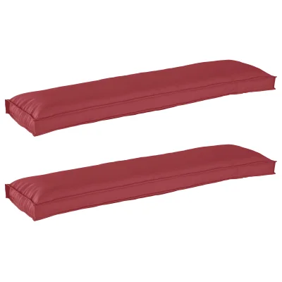 vidaXL Blazine za palete za klop 2 kosa Vino Rdeča 150x40x8 cm Oxford tkanina