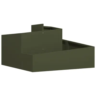 vidaXL Lonček Olivno Zeleni 80x80x50 cm Hladnovaljana jeklo