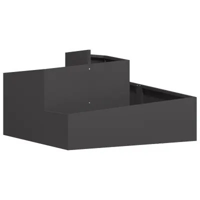 vidaXL Cvetlični lonček Črna 80x80x50 cm