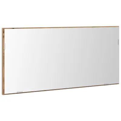 vidaXL Ogledalna omara z LED svetlobo Artizanski hrast 80x37 cm