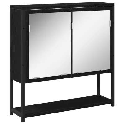 vidaXL Kopalniški odbijač Črni hrast 60x16x60 cm Izdelan les