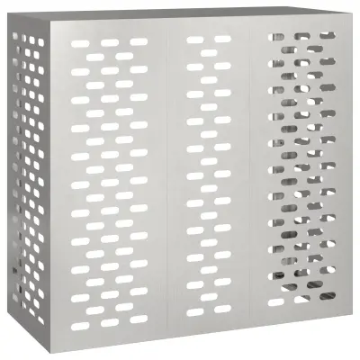 vidaXL Prevleka za klimatske naprave 110x50x105 cm iz nerjavečega jekla