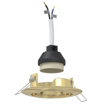 vidaXL Vgradne Svetilke 12 kosov Okrogla GU10 Zlata Ø90 mm Jeklo