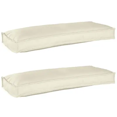 vidaXL Blazine za palete za klop 2 kosa Krem 100x40x8 cm Oxford tkanina