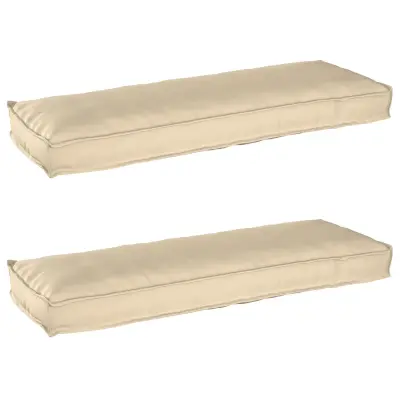vidaXL Blazine za palete za klop 2 kosa Bež 120x40x8 cm Oxford tkanina