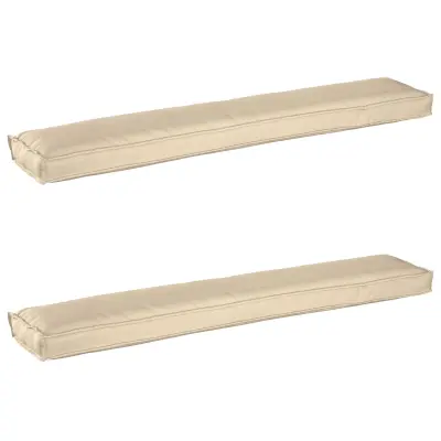 vidaXL Blazine za Kauč 2 kosa Bež 200x40x8 cm Oxford tkanina