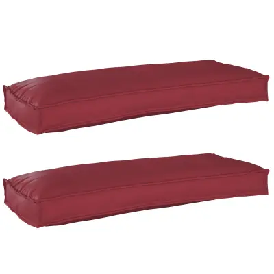 vidaXL Blazine za palete za klop 2 kosa Vino rdeča 100x40x8 cm Oxford tkanina