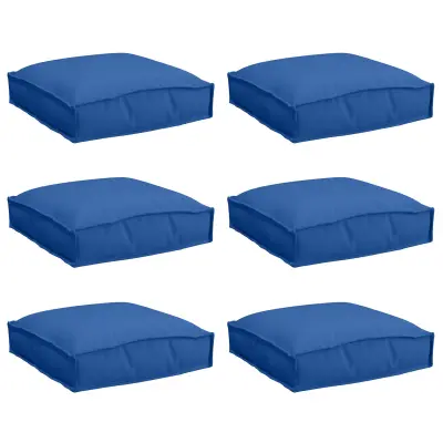 vidaXL Blazine za palete za 6 sedežev Modra 40x40x8 cm Oxford tkanina