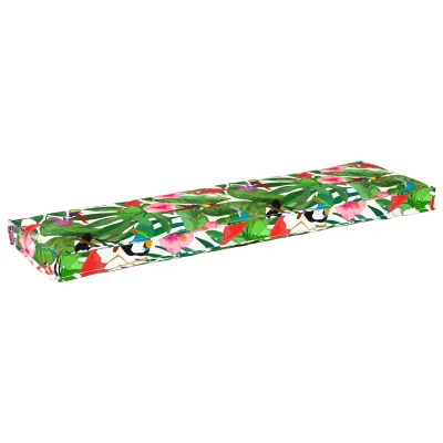 vidaXL Blazina za palete za klop Tropska džungla 140x40x8 cm Oxford tkanina