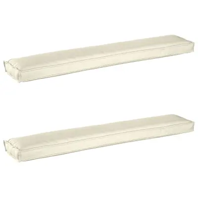 vidaXL Palične blazine za klopi 2 kosa Krem 200x40x8 cm Oxford tkanina