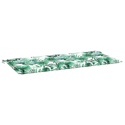 vidaXL Blazina za vrtno klop z vzorcem listov, 100x50x4 cm, narejena iz Oxford tkanine