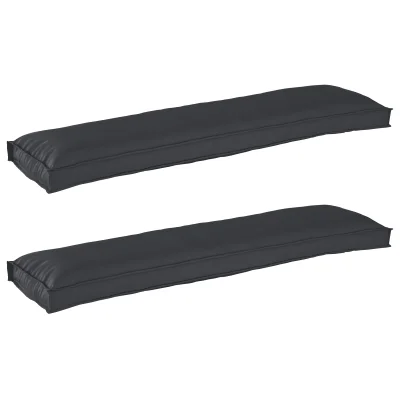 vidaXL Blazine za palete za klop 2 kosa Črna 150x40x8 cm Oxford Tkanina