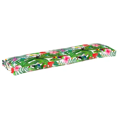vidaXL Blazina za palete za klop Tropiška džungla 150x40x8 cm Oxford tkanina