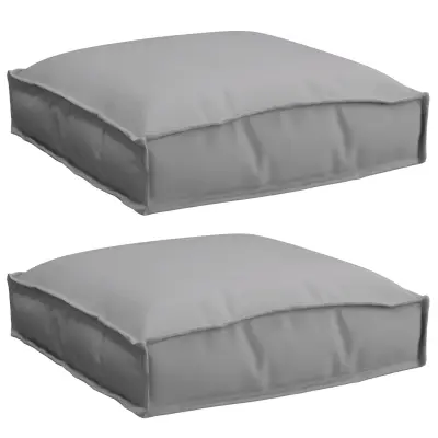 vidaXL Blazine za Sedež 2 kosa Siva 40x40x8 cm Oxford Tkanina
