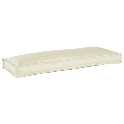 vidaXL Blazina za klop Krem 110x40x8 cm Oxford tkanina