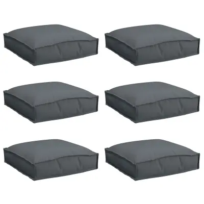 vidaXL Blazine za palete za sedež 6 kosov Antracit 40x40x8 cm Oxford tkanina
