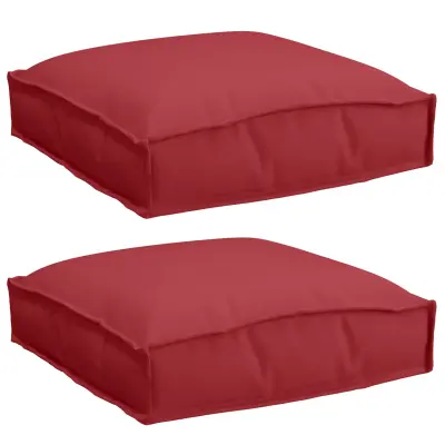 vidaXL Blazine za palete 2 kosa Rdeča 40x40x8 cm Oxford tkanina