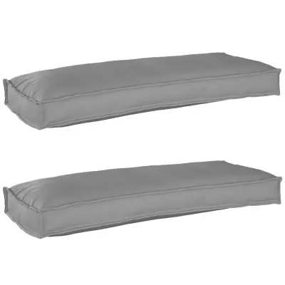 vidaXL Blazine za palete za klop 2 kosa Siva 100x40x8 cm Oxford tkanina